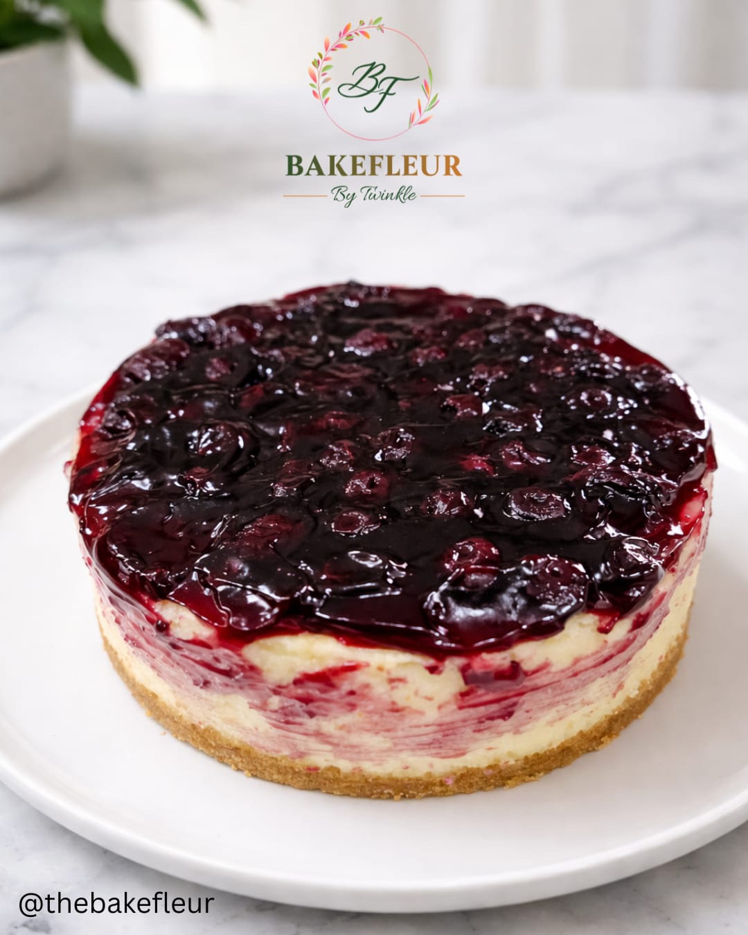 Blueberry Cream Cheesecake